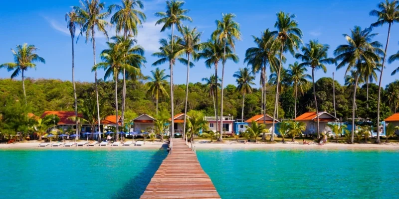 Peaceful beach wellness retreat