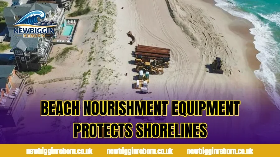 Beach nourishment equipment protects shorelines