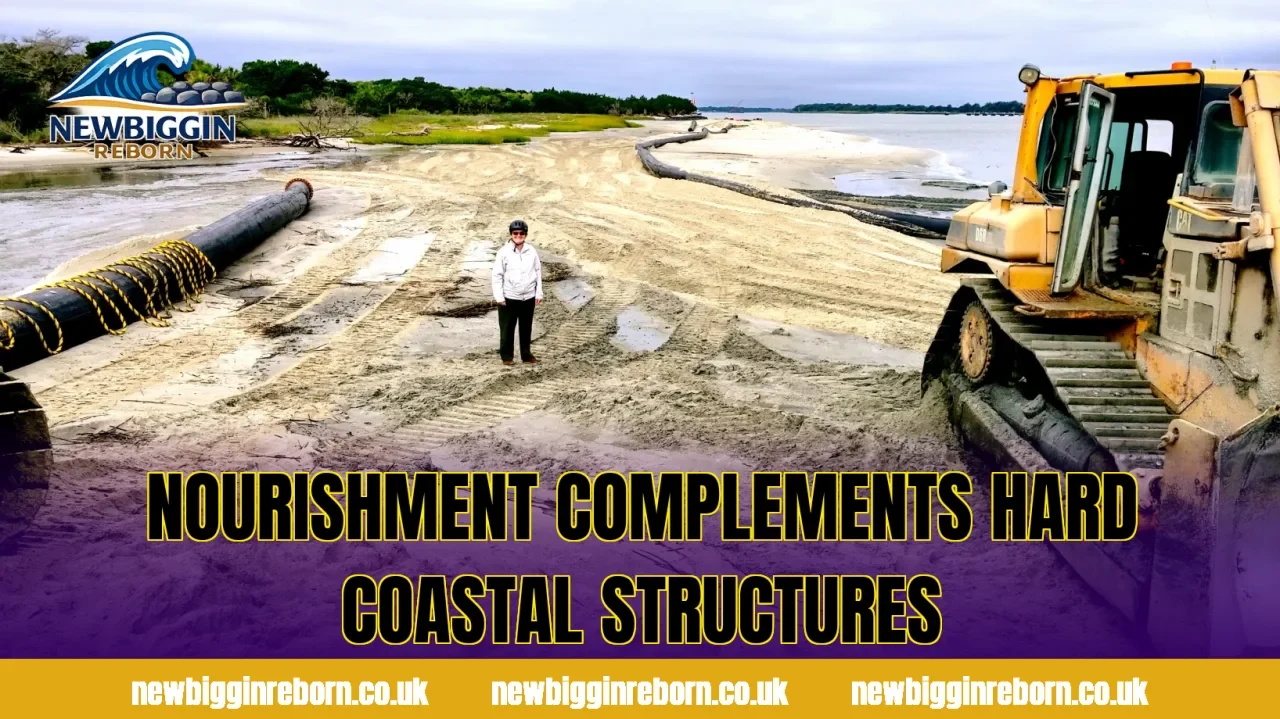 Nourishment complements hard coastal structures